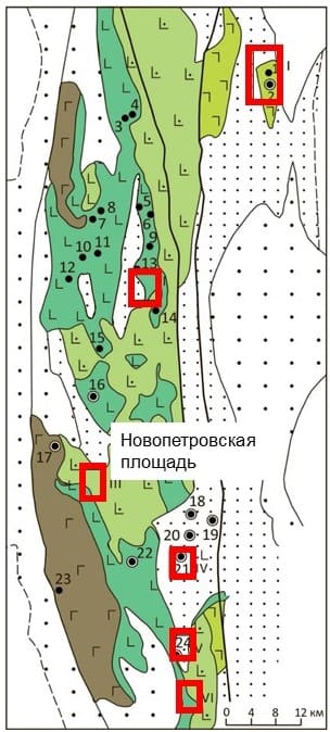 NOVOPETROVSKAYA AREA POSITION IN SOUTH URALS STRUCTURES